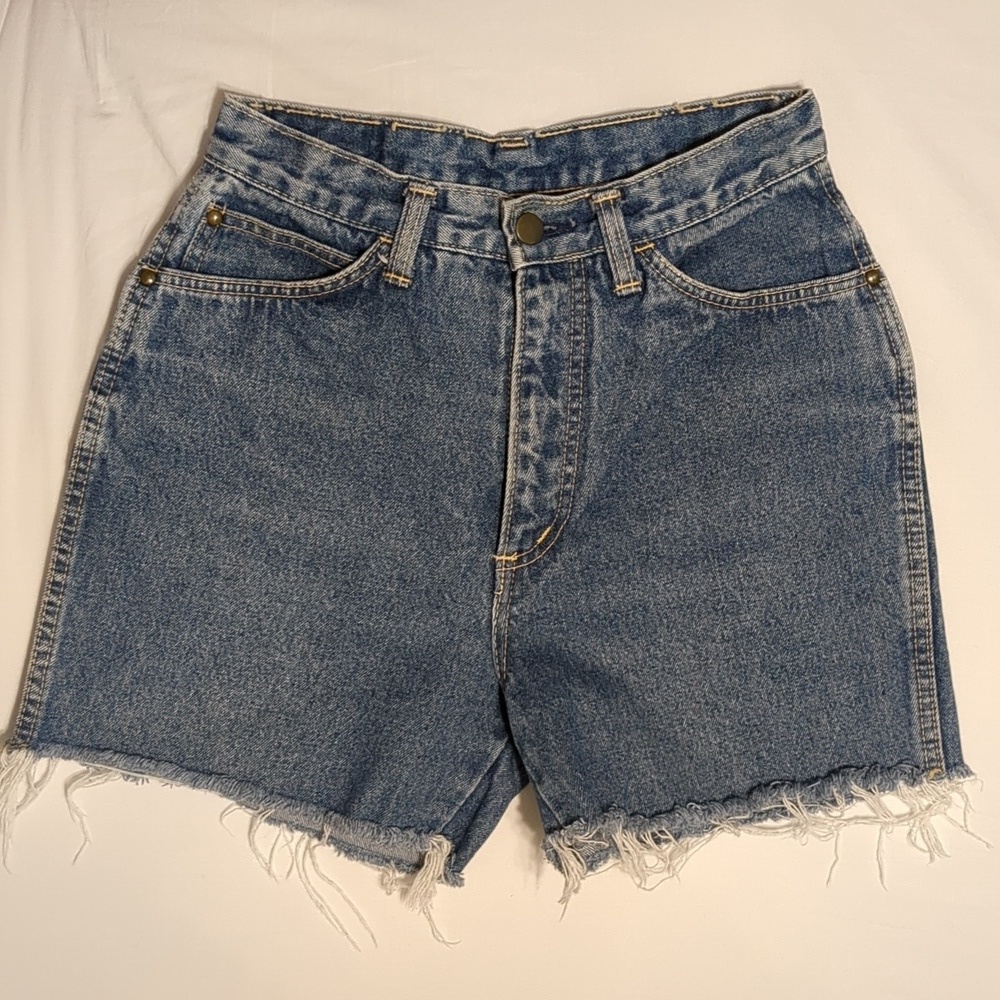 Perfect Vintage Cut Off Denim Shorts 26 2 made in Japan Britannia